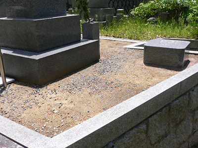 岡山の霊園 鬼真砂施工前