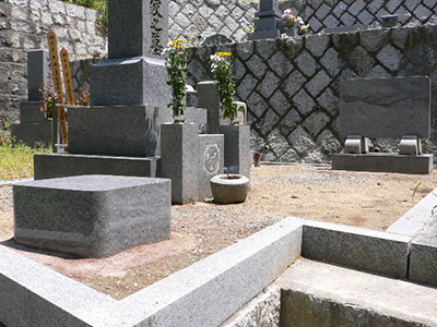 岡山の霊園 鬼真砂施工前