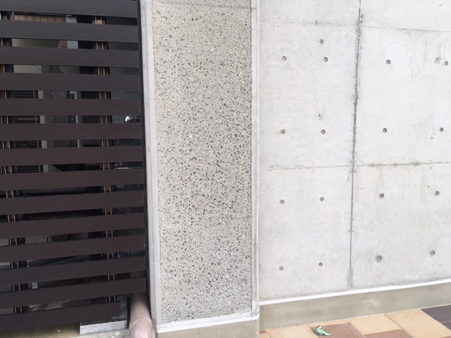 愛宕山文化交流センター新築工事　ビシャン斫り