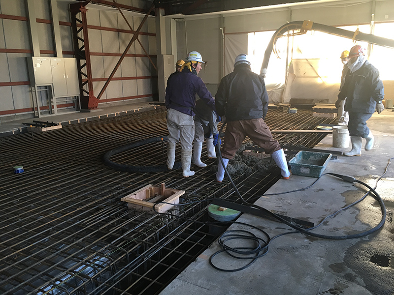 岩国帝人 イセニシ倉庫コンクリート打設工事